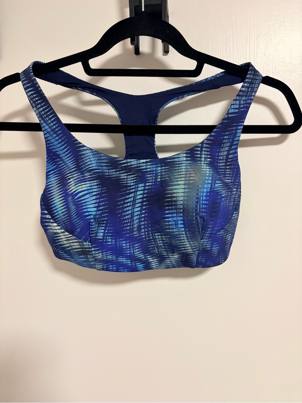 lululemon athletica Blue Patterned Racerback Sports Bra